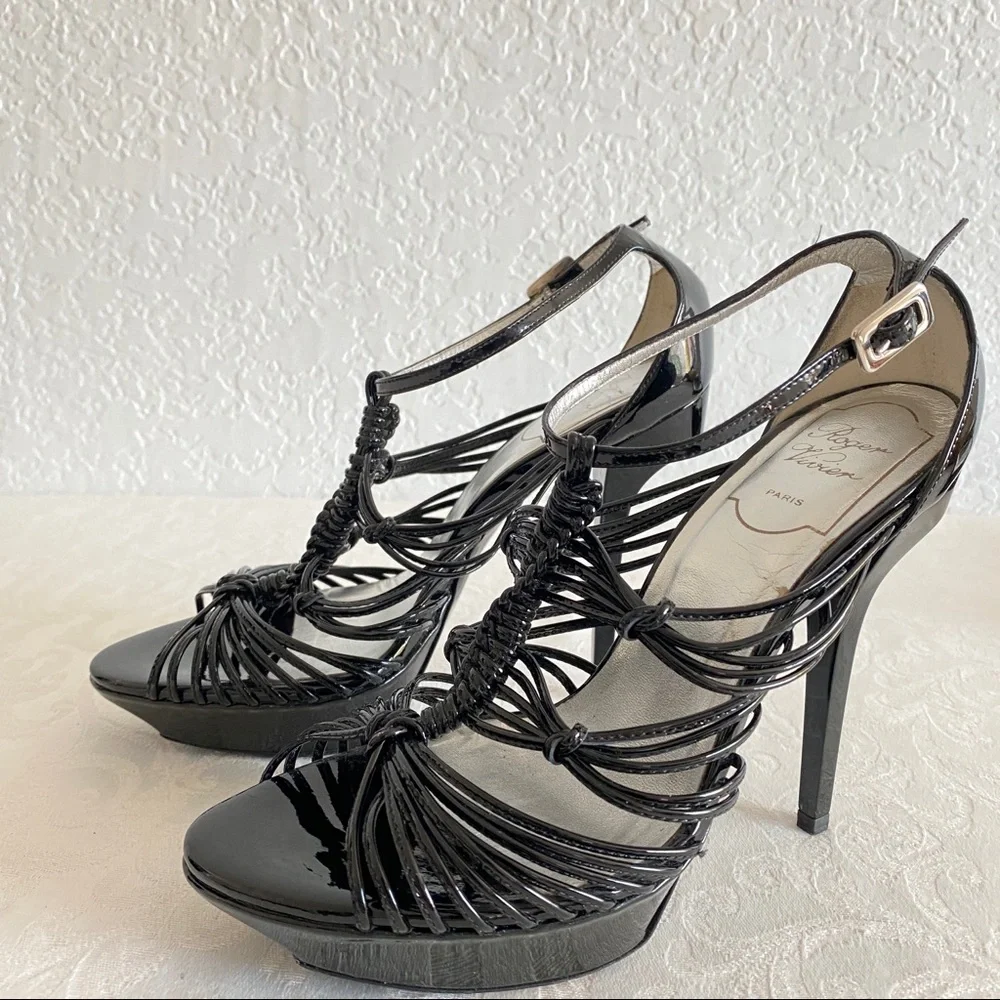 Roger vivier black knotted Lacey Strap sandals